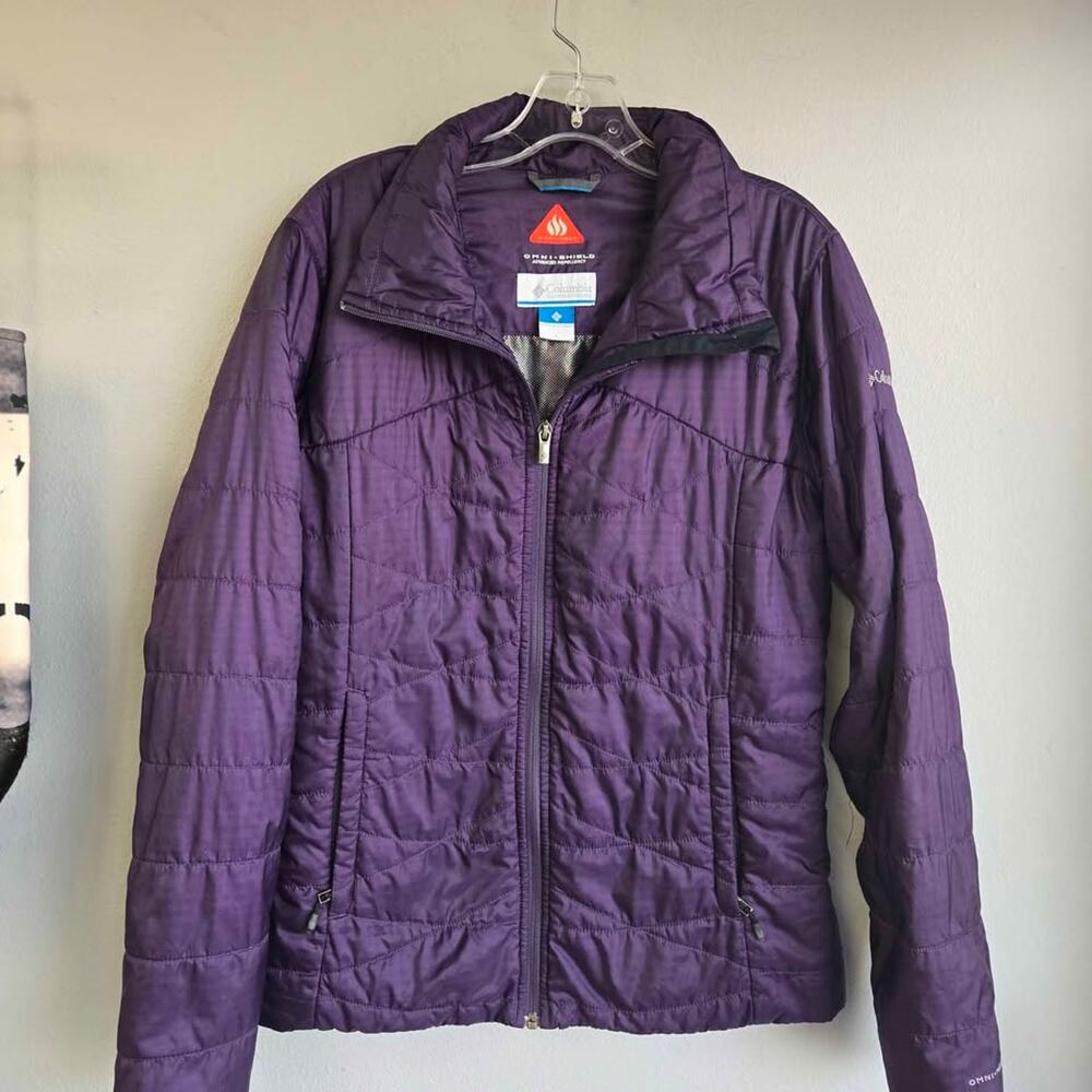 Columbia Omni-Heat Omni-Shield Purple Quilted Puffer Jacket L
